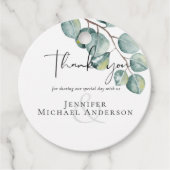 Maak je eigen aangepaste Eucalyptus groene bruilof Bedankjes Labels (Voorkant)