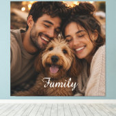Maak je eigen aangepaste familie canvas afdruk (Insitu (Houten vloer))