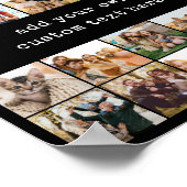 Maak Je Eigen Aangepaste Foto Collage van 25 Foto' Poster (Hoek)