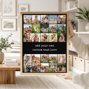 Maak Je Eigen Aangepaste Foto Collage van 25 Foto' Poster
