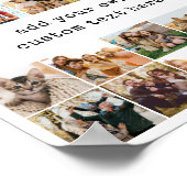 Maak Je Eigen Aangepaste Foto Collage van 25 Foto' Poster (Hoek)