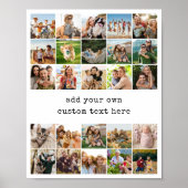 Maak Je Eigen Aangepaste Foto Collage van 25 Foto' Poster (Voorkant)