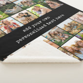 Maak Je Eigen Aangepaste Foto Collage van 25 Foto' Sherpa Deken (3/4)