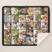 Maak Je Eigen Aangepaste Foto Collage van 30 Foto' Sherpa Deken (Voorkant (horizontaal))