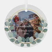 Maak je eigen aangepaste foto- en tekstkerstmis glas ornament (Achterkant)