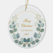 Maak je eigen aangepaste foto- en tekstkerstmis keramisch ornament (Links)