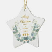 Maak je eigen aangepaste foto- en tekstkerstmis keramisch ornament (Links)