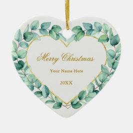 Maak je eigen aangepaste foto- en tekstkerstmis keramisch ornament