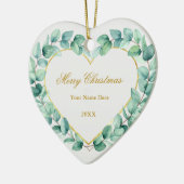 Maak je eigen aangepaste foto- en tekstkerstmis keramisch ornament (Links)
