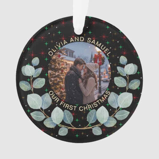 Maak je eigen aangepaste foto- en tekstkerstmis ornament (voorkant)