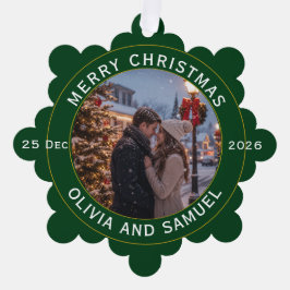 Maak je eigen aangepaste foto- en tekstkerstmis ornament kaart