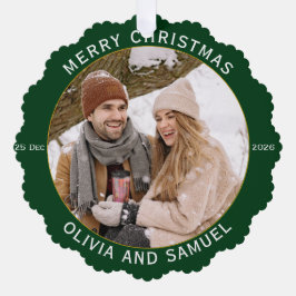 Maak je eigen aangepaste foto- en tekstkerstmis ornament kaart