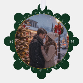 Maak je eigen aangepaste foto- en tekstkerstmis ornament kaart