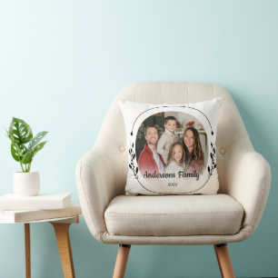 Maak Je Eigen Aangepaste Foto Familie Naam Jaar Kussen