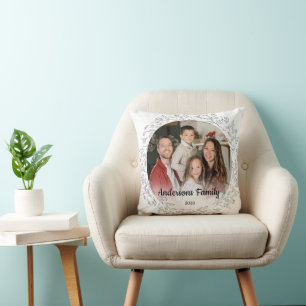 Maak Je Eigen Aangepaste Foto Familie Naam Jaar Kussen