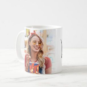 Maak Je Eigen Aangepaste Foto Monogram Koffiemok