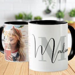 Maak Je Eigen Aangepaste Foto Monogram  Mok