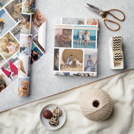 Maak Je Eigen Aangepaste Foto Raster Cadeaupapier (Crafts)