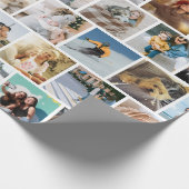 Maak Je Eigen Aangepaste Foto Raster Cadeaupapier (Hoek)