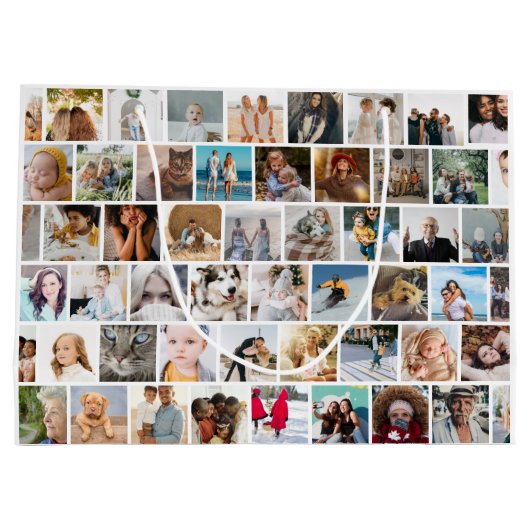 Maak Je Eigen Aangepaste Foto Raster Groot Cadeauzakje (Achterkant)