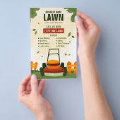 Maak je eigen aangepaste gazonverzorgingsbedrijf flyer (Hand)