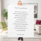 Maak Je Eigen Aangepaste Gedicht Fleece Deken