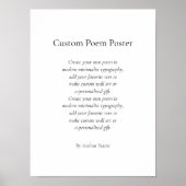 Maak Je Eigen Aangepaste Gedicht Poster (Voorkant)