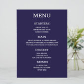 Maak Je Eigen Aangepaste Gepersonaliseerde Indigo Menu (Staand voorkant)
