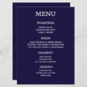 Maak Je Eigen Aangepaste Gepersonaliseerde Indigo  Menu (Voorkant / Achterkant)