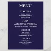 Maak Je Eigen Aangepaste Gepersonaliseerde Indigo Menu (Voorkant)