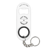 Maak je eigen aangepaste gepersonaliseerde lege sj mini flessenopener (Achterkant)