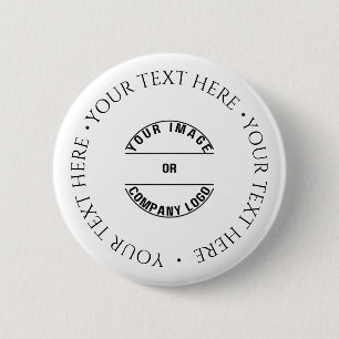 Maak je eigen aangepaste gepersonaliseerde lege sj ronde button 5,7 cm