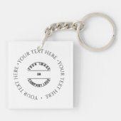 Maak je eigen aangepaste gepersonaliseerde lege sj sleutelhanger (Achterkant)