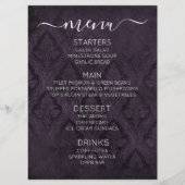 Maak je eigen aangepaste gotische vintage damast menu (Voorkant)