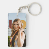 Maak Je Eigen Aangepaste Graduate 2 Foto Sleutelhanger (achterkant)