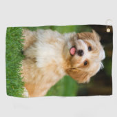 Maak Je Eigen Aangepaste Huisdier Hond Kat Golfhanddoek (Horizontaal)