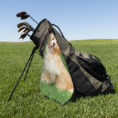 Maak Je Eigen Aangepaste Huisdier Hond Kat Golfhanddoek (Groen)