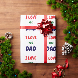 Maak je eigen aangepaste Ik hou van jou Papa Cadeaupapier
