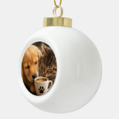 Maak je eigen aangepaste kat en hond keramische bal ornament (Rechts)