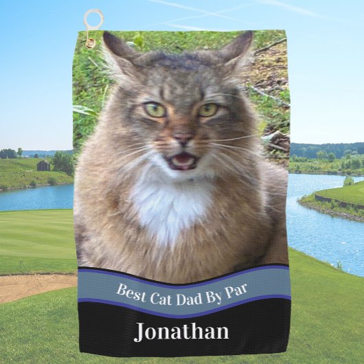 Maak Je Eigen Aangepaste Kat Foto Upload Golf Hand Golfhanddoek