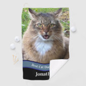 Maak Je Eigen Aangepaste Kat Foto Upload Golf Hand Golfhanddoek (Insitu)