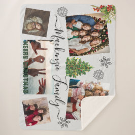 ✨ Maak je eigen aangepaste kerst familie gewogen Sherpa Deken