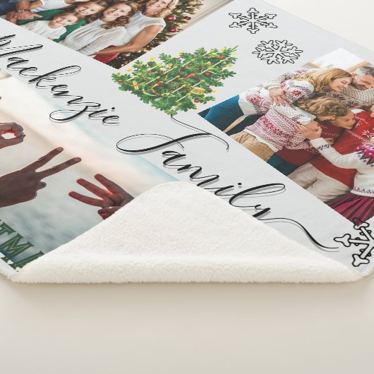 ✨ Maak je eigen aangepaste kerst familie gewogen Sherpa Deken (3/4)