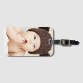 Maak Je Eigen Aangepaste Kinderen Foto Modern Bagagelabel (Voorkant (horizontaal))