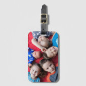 Maak Je Eigen Aangepaste Kinderen Foto Modern Bagagelabel (Voorkant (verticaal))
