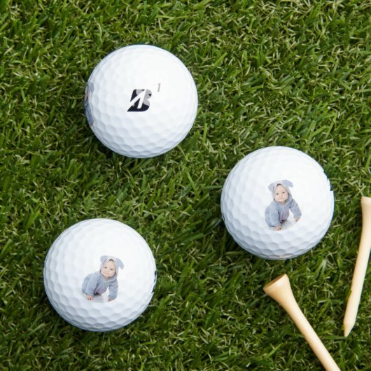 Maak Je Eigen Aangepaste Kinderen Foto Modern Golfballen (Insitu Gras)