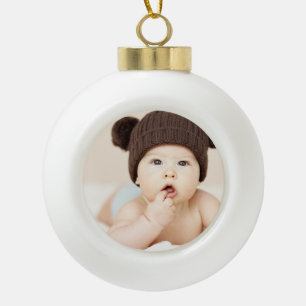 Maak Je Eigen Aangepaste Kinderen Foto Modern Keramische Bal Ornament