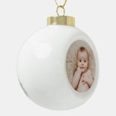 Maak Je Eigen Aangepaste Kinderen Foto Modern Keramische Bal Ornament (Links)