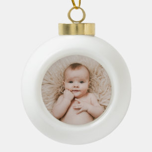 Maak Je Eigen Aangepaste Kinderen Foto Modern Keramische Bal Ornament