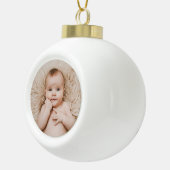 Maak Je Eigen Aangepaste Kinderen Foto Modern Keramische Bal Ornament (Rechts)